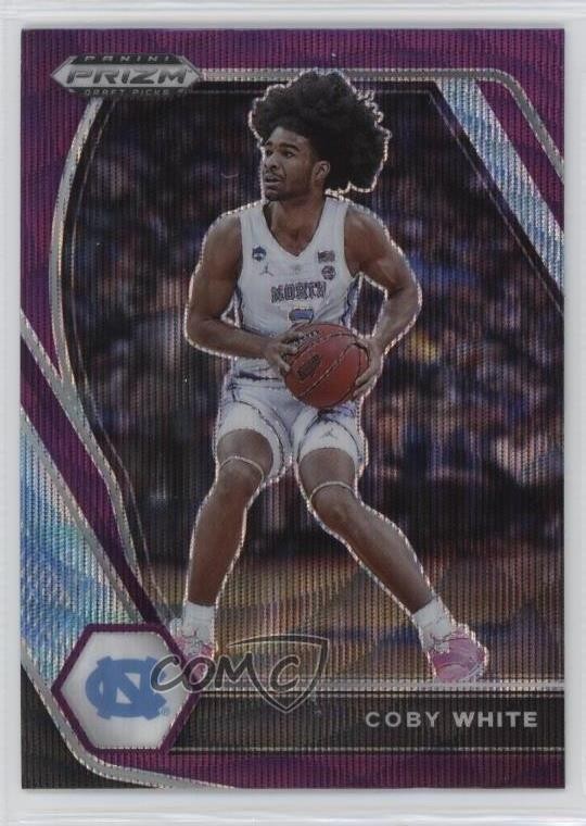 2021-22 Panini Prizm Draft Picks Purple Wave Prizm Coby White #35 0w8