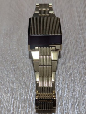 Bulova Computron Gold LED Digital Wristwatch 1976 Reissue