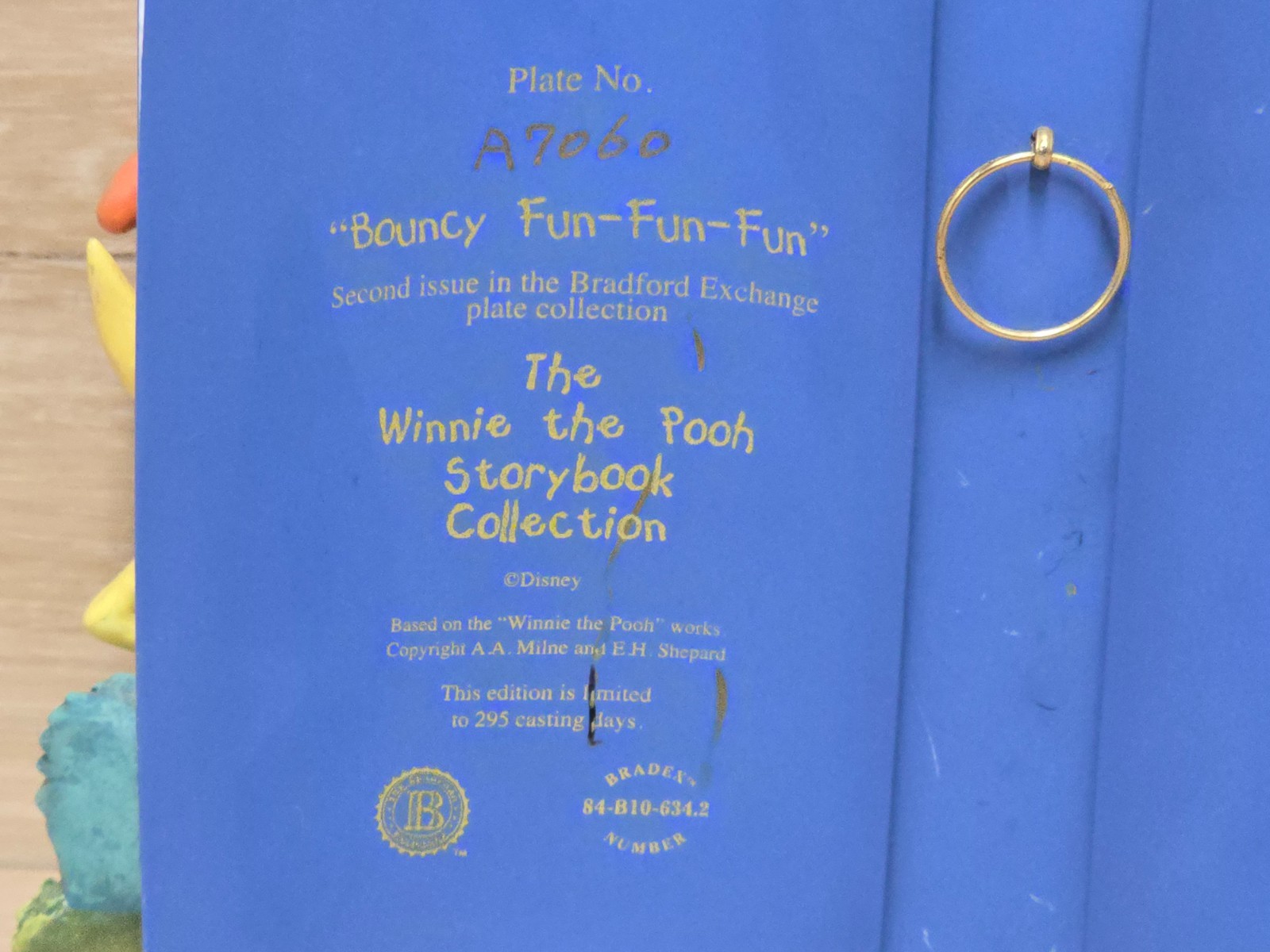 Set of 5 Winnie the Pooh Numbered Bradford Exchange "Book"  Wall Hangers