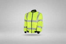 Yellow Hi Vis Padded Standard Bomber Jacket EN20471