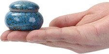 Small Urn for Human Ashes - 1.6'' Handicrafted Urn - Beautiful Tiny Keepsake Urn