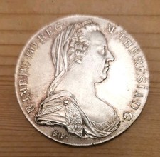 1780-Dated Austria Taler Silver Maria Theresa Thaler