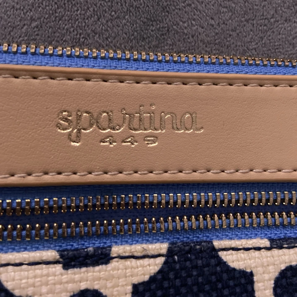 Spartina 449 海军蓝 Geo 印花斜挎包带拉链口袋 — 第 2/4 张图片
