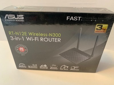 ASUS RT-N12E 300 Mbps 4-Port 100 Mbps Funk Router (90-IG29002M00-3PA0)
