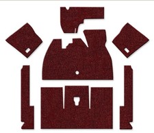 1968 Volkswagen Beetle Sedan Front Carpet Set Red Loop 7 Piece Kit