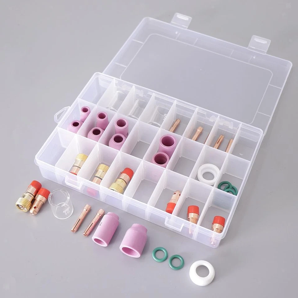 40 Piece Stubby Gas Lens Collet Nozzle Consumables Kit - Bild 1 von 4