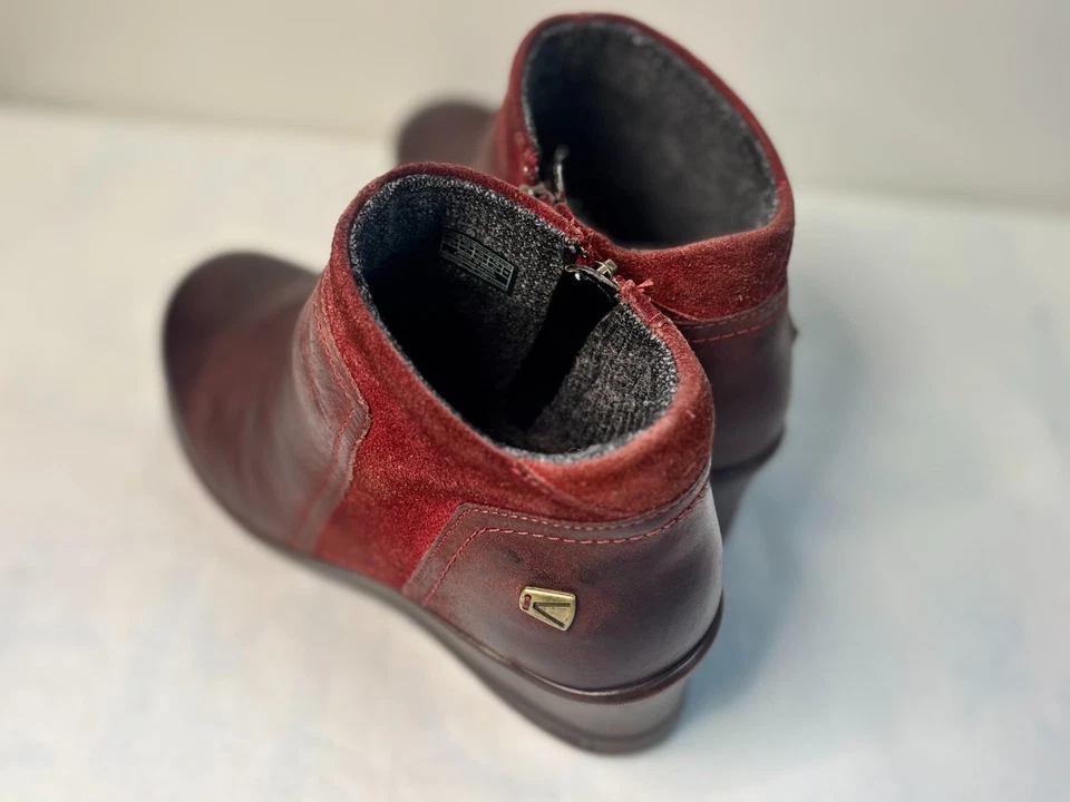 Botas Keen Mujer Botines Chukka al Tobillo Modelo: 1015112 Informales Cuero Rojo Foto 3 de 4