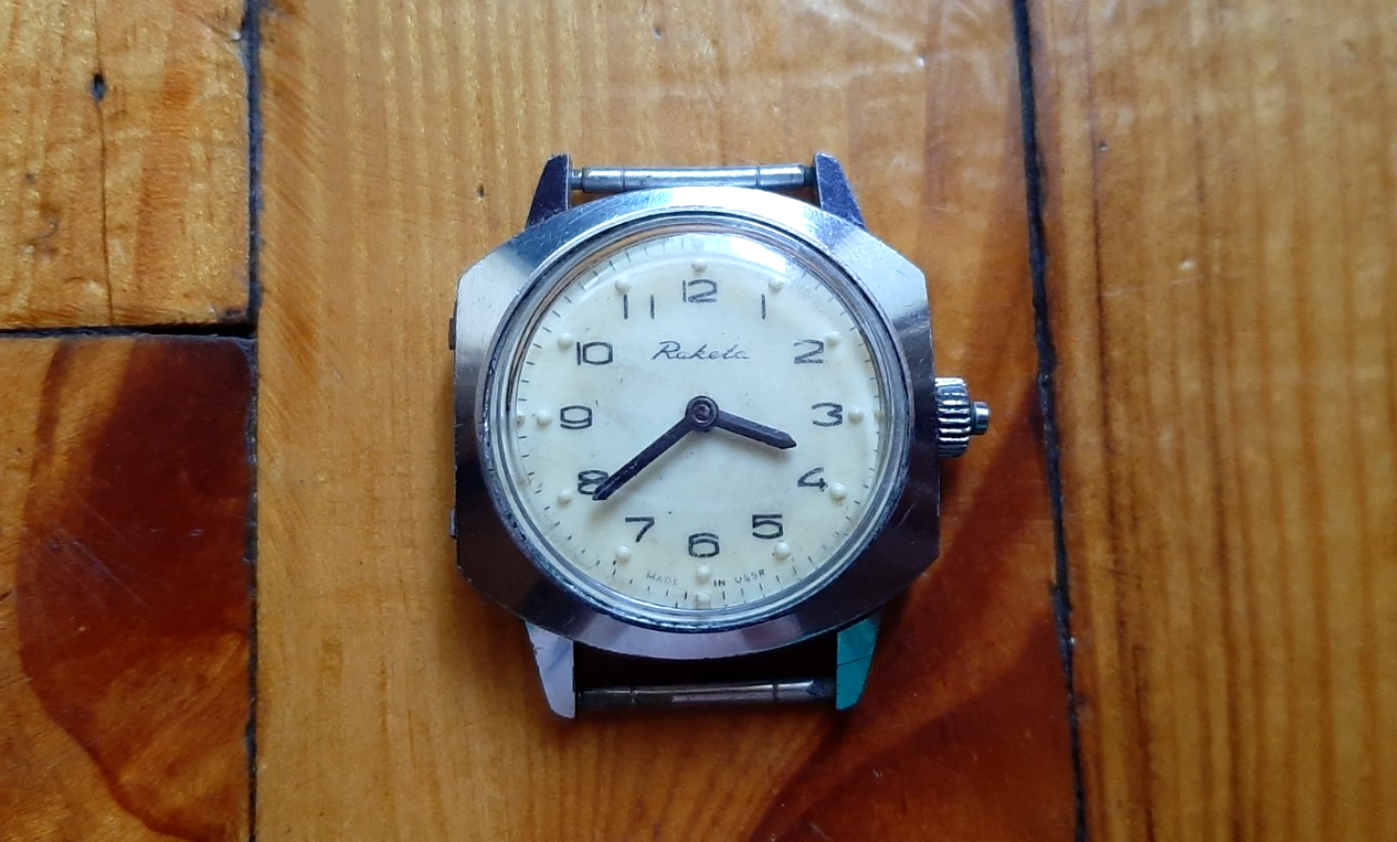 Vintage Soviet watch Raketa 2601N for the blind. Made in USSR. Soviet Union.
