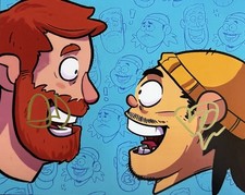 ANDREW SANTINO & BOBBY LEE SIGNED 8x10 PHOTO BAD FRIENDS AUTHENTIC AUTOGRAPH COA