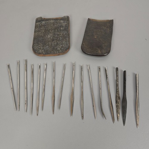 Antique Large Sack/Upholstery Sewing Needles Barr Bros England & Leather Bags
