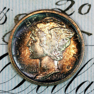 1916 S SOLID GEM BU MS MERCURY SILVER DIME FROM ORIGINAL COLLECTION