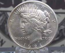 1921 "P" Peace SILVER Dollar "HIGH RELIEF" $1 #EC7 **KEY DATE** ECC&C, Inc.