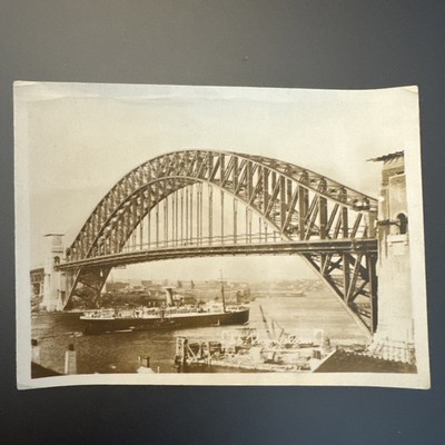Vintage Sydney Harbour Bridge Australien Echt Fotodruck Vintage Schnappschuss alt