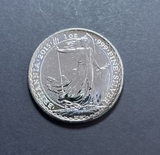 2015 1oz Silver Britannia Coin, UK Royal Mint, .999 Bullion coin 