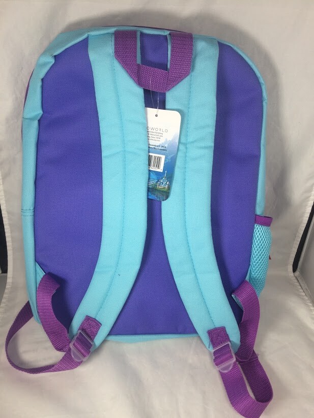 Set Zaino Frozen 4 Pezzi Bioworld - Zaino 40 Cm, Lunchbox, Valigetta E Clip - Per Bambina - Elsa E Anna