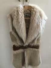 Temperley London Cream Toscana Sheepskin/shearling Gilet Jacket  Uk 10.