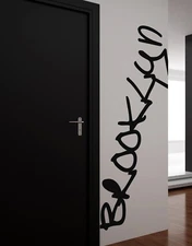 Brooklyn Sign Wall Decal Sticker.  NYC, New York City, Urban Decor