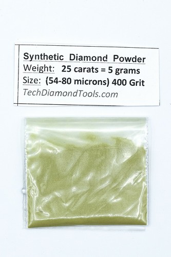 Polvo de diamante TechDiamondTools 400 grano 54-80 micras, 25 cts = 5 gramos - Imagen 3 de 7