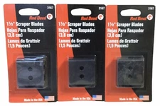 3pk 3167 Red Devil 1-1/2” Scraper Blades 2ct Packs for Scraper #3140 Double Edge