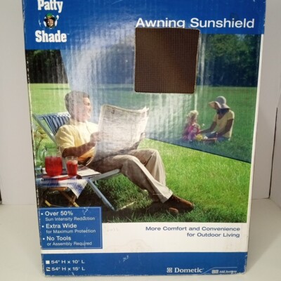 DOMETIC 15' VERANDA SHADE AWNING SUNSCREEN 54''x15' Brown Camper Motorhome Pattyo