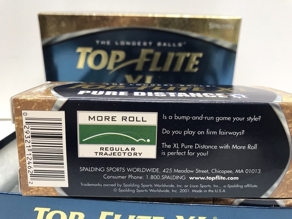 Top Flite XL Pure Distance More Roll 12 Golf Balls in Box PC Marketing