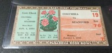 1934 COLUMBIA STANFORD ROSE BOWL COLLEGE FOOTBALL GAME TICKET FULL UNUSED UNTORN