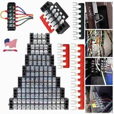 4/6/8/10 Dual Row Positions 600V 15A Screw Terminal Block Terminal Barrier Strip