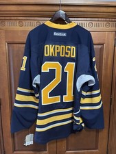 Kyle Okposo #21 Reebok NHL 100th Anniversary Buffalo Sabres Jersey 52