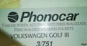 VW Golf 3 Pocket Rear Speaker Adapters Woofer Phonocar 3/751