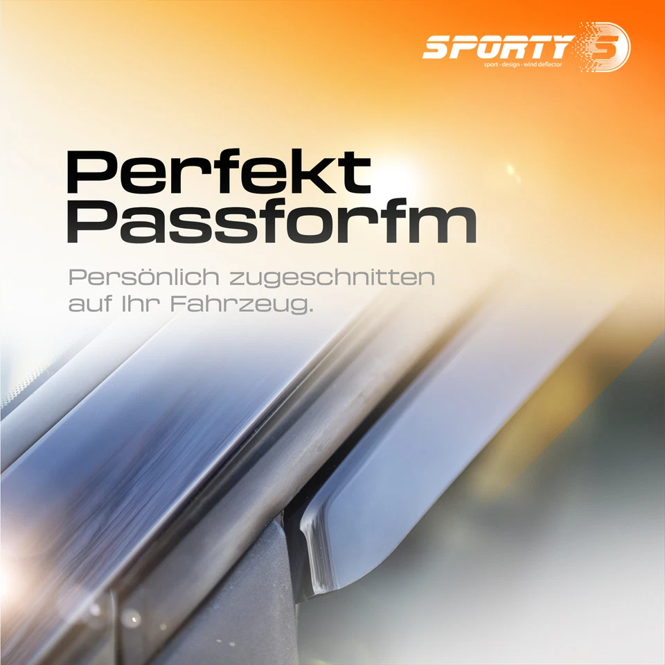 Sporty Windabweiser Satz 4 für Daewoo Kalos 2002-2011 5-türig, vorne und hinten - Bild 3 von 4