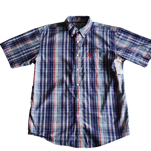 Cinch Casual Shirt Boys XXL 16-18 Western Plaid Short Sleeve Light Weight Cool - Picture 4 of 17