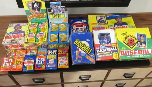 HUGE Lot of 300 Unopened Old Vintage Baseball Cards in Wax Cello Rack Packs