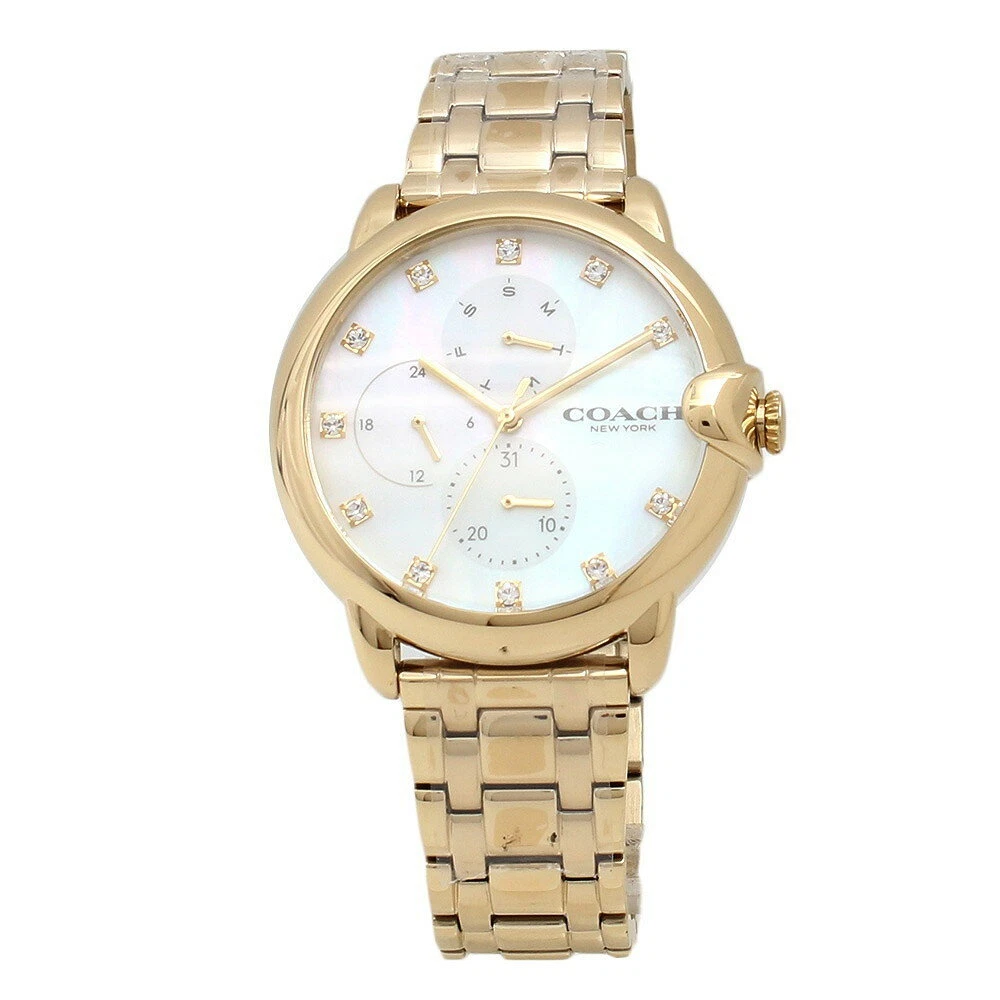Coach white deals watch women's