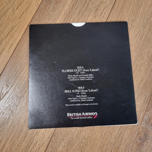 British Airways 7" Vinyl Schallplatte, Mady Mesple Lakme Paris Opera Comique Orchestra - Bild 5 von 5