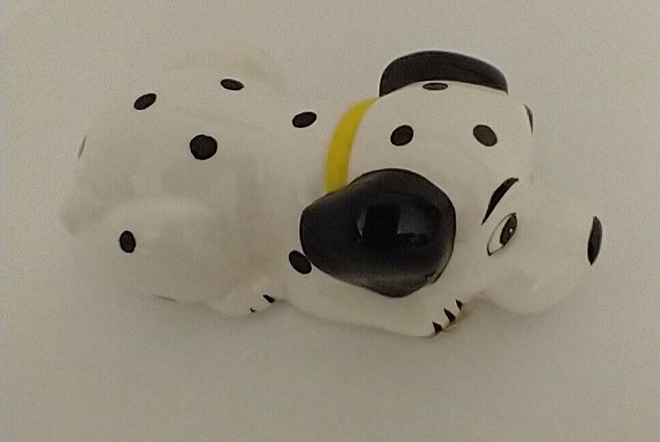 Vintage Walt Disney 101 Dalmations Dog Ceramic Figurine Lying Down