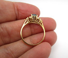 10K Yellow Gold Blue Topaz & Diamond Ring Size 7 [R280] — photo 6