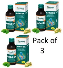 Himalaya Koflet‑EX SF Linctus 100 ml x3 | Cough Mucolytic Tonic | Fast Shipping