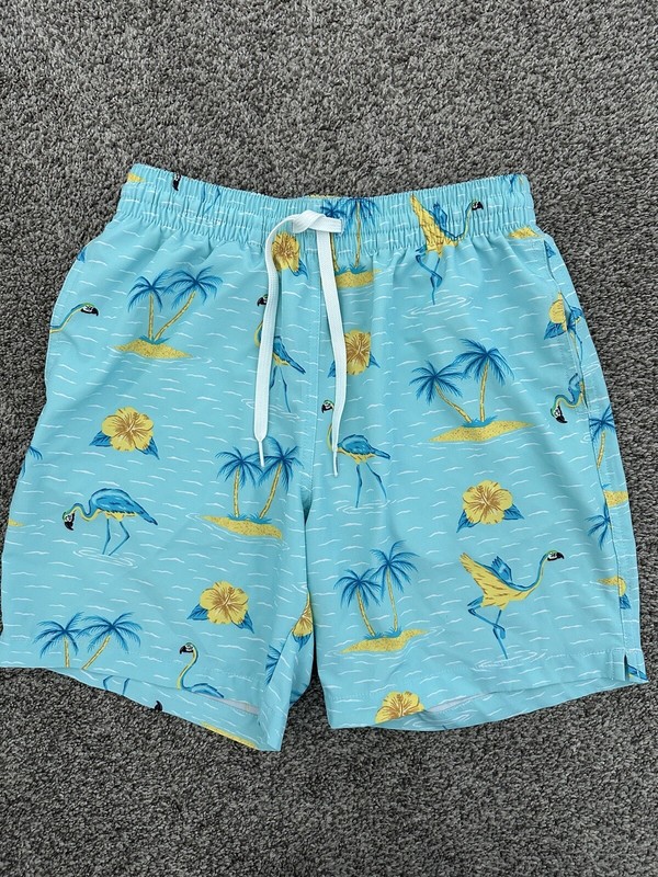 Chubbies Men’s Swim Trunks Board Shorts Size Small 7” InSeam Palm Trees