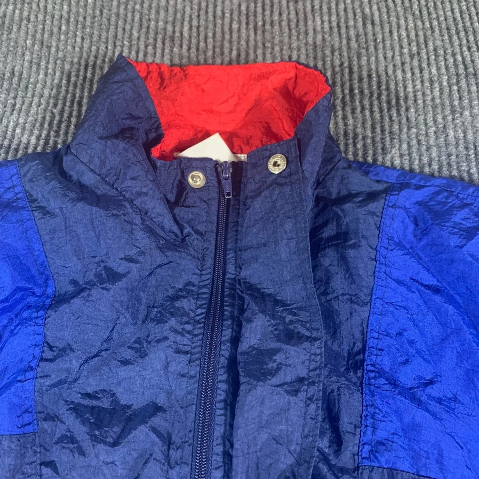 Chaqueta de Colección Ropa Activa Para Hombre Extra Grande Azul Nylon Cremallera Completa Cortavientos Retro Años 90 Foto 2 de 4