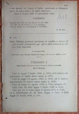 ROYAL DECREE BEARING RENT INSCRIPTIONS AND ECCLESIASTICAL MORAL BODIES-1644
