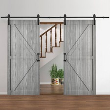 Wooden Door Sliding Door Track System Internal Barn Door Modern Hardware Set Kit