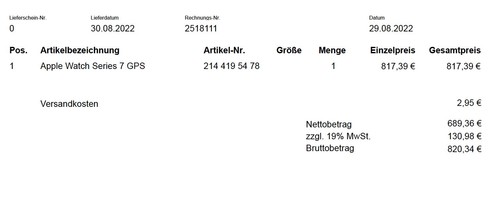 Apple Watch Series 7 45mm GPS + Cellular Gold – Wie neu, mit Rechnung - Photo 5/5