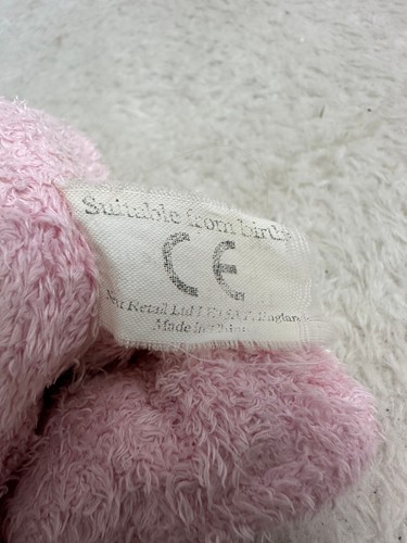 NEXT Pink Bunny Rabbit Heart Patch Soft Toy Vintage plush - Picture 3 of 3