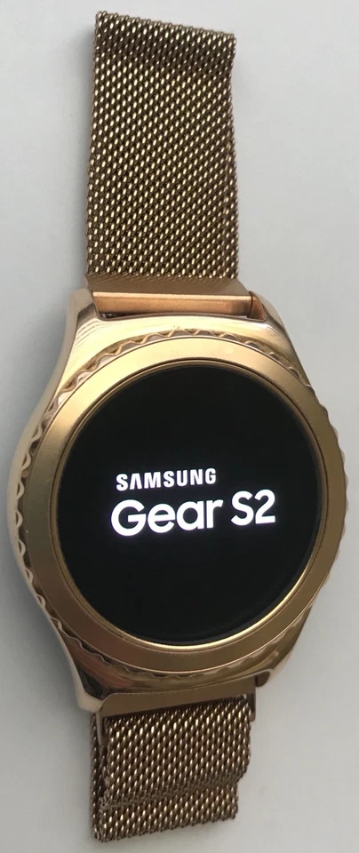 Funda clásica de oro rosa para Samsung Galaxy Gear S2 banda estilo milanés SM-R7320ZDAXAR Foto 2 de 4