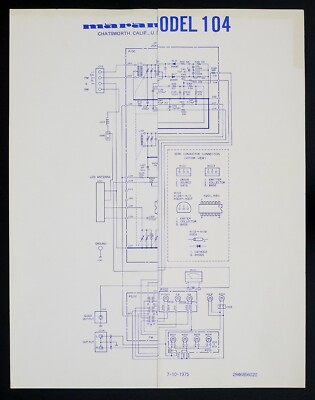 Original Schematic Diagram für Marantz Model 104 Stereo Tuner Service Manual 125