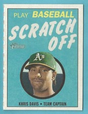 2019 Topps Heritage Baseball Khris Davis 1970 Play Baseball Scratch Off #3