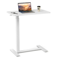 Bedside Table with Wheels, Adjustable Rolling Laptop Table, Mobile Standing Desk