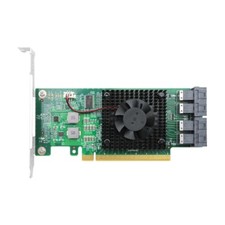 4 Port PCIe 3.0 x16 to U.2 SFF-8643 NVMe Adapter Expansion Card with Cooling Fan