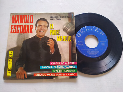 Manolo Escobar Padre Manolo Pelicula 1966 Belter - Single LP Vinilo 7'' G+/G+
