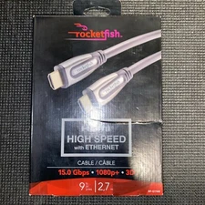 Rocketfish 9 Ft In-Wall HDMI Cable RF-G1168 High Speed w/ Ethernet 15.0 Gbps